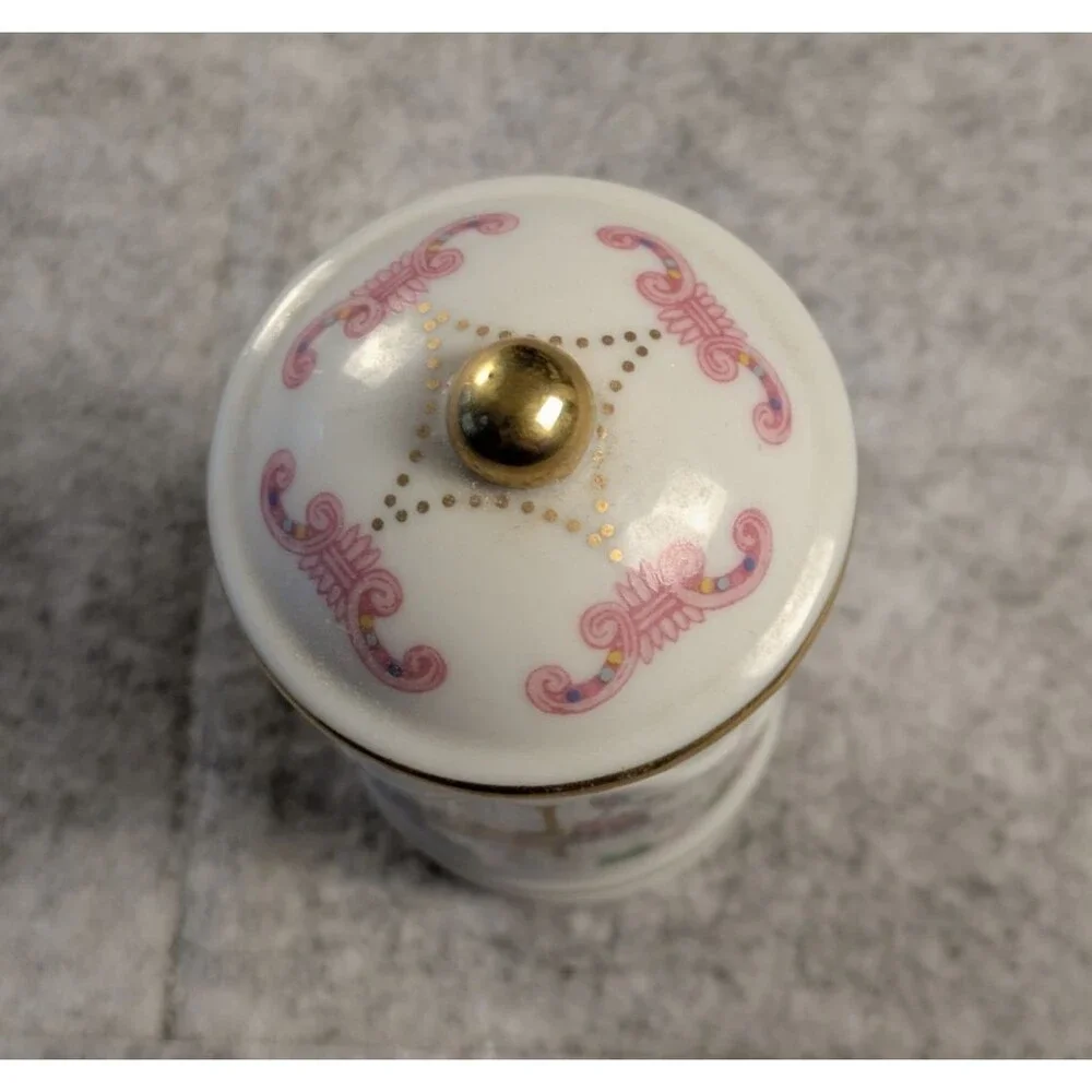 The Spice Carousel By Lenox Vintage 1993 Fine Porcelain Basil w/ 24k Gold Trim - Picture 5 of 7